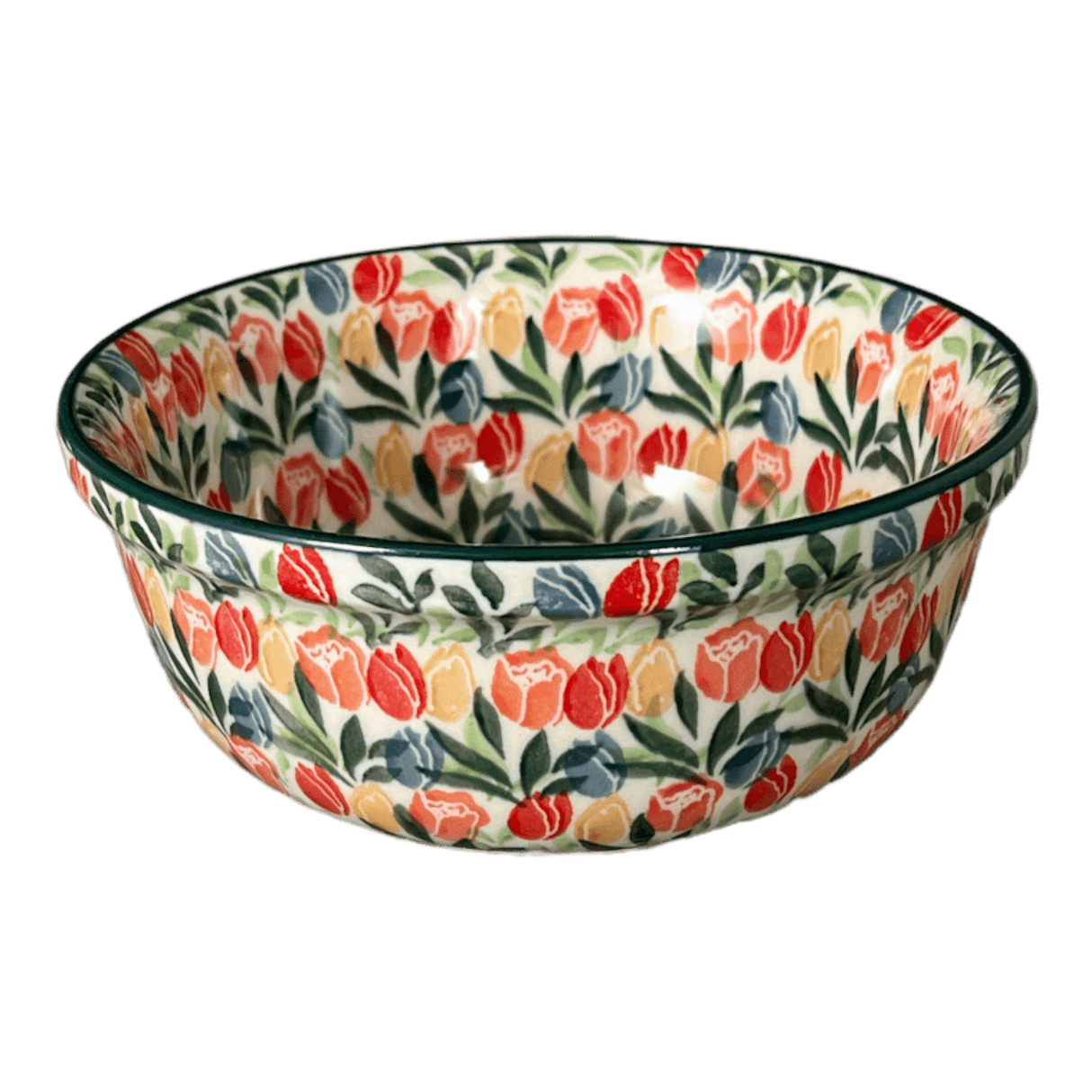 Bowl, Round, 6.25" in "Tulip Burst" by Ceramika Artystyczna  | A209-U4226