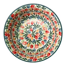 Polish Pottery C.A. 6.25" Bowl (Tulip Burst) | A209-U4226 Additional Image at PolishPotteryOutlet.com