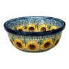 Polish Pottery C.A. 6.25" Bowl (Sunflowers) | A209-U4739 at PolishPotteryOutlet.com