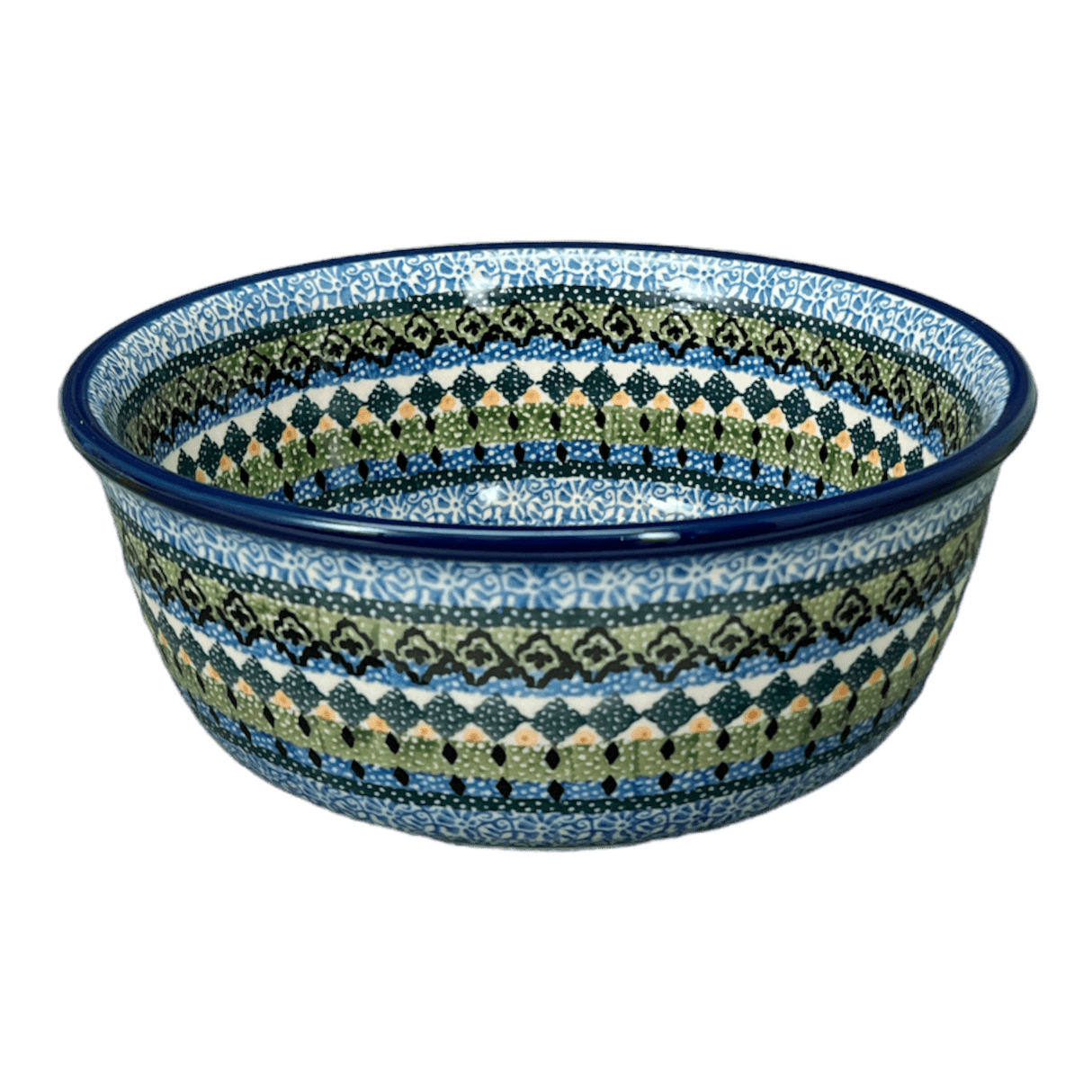 Bowl, Round, 7.75" in "Aztec Blues" by Ceramika Artystyczna | A211-U4428