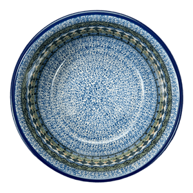 Polish Pottery C.A. 7.75" Bowl (Aztec Blues) | A211-U4428 Additional Image at PolishPotteryOutlet.com