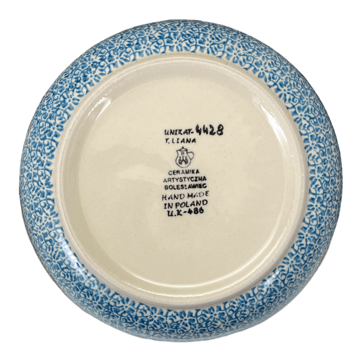 Bowl, Round, 7.75" in "Aztec Blues" by Ceramika Artystyczna | A211-U4428