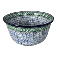 A picture of a Polish Pottery CA 12.5" Bowl (Ring of Green) | A213-1479X as shown at PolishPotteryOutlet.com/products/12-5-bowl-ring-of-green-a213-1479x
