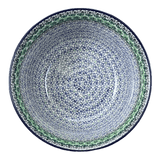 Bowl, Round, 12.5" in "Ring of Green" by Ceramika Artystyczna | A213-1479X