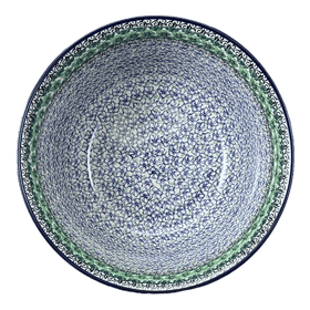 Polish Pottery CA 12.5" Bowl (Ring of Green) | A213-1479X Additional Image at PolishPotteryOutlet.com
