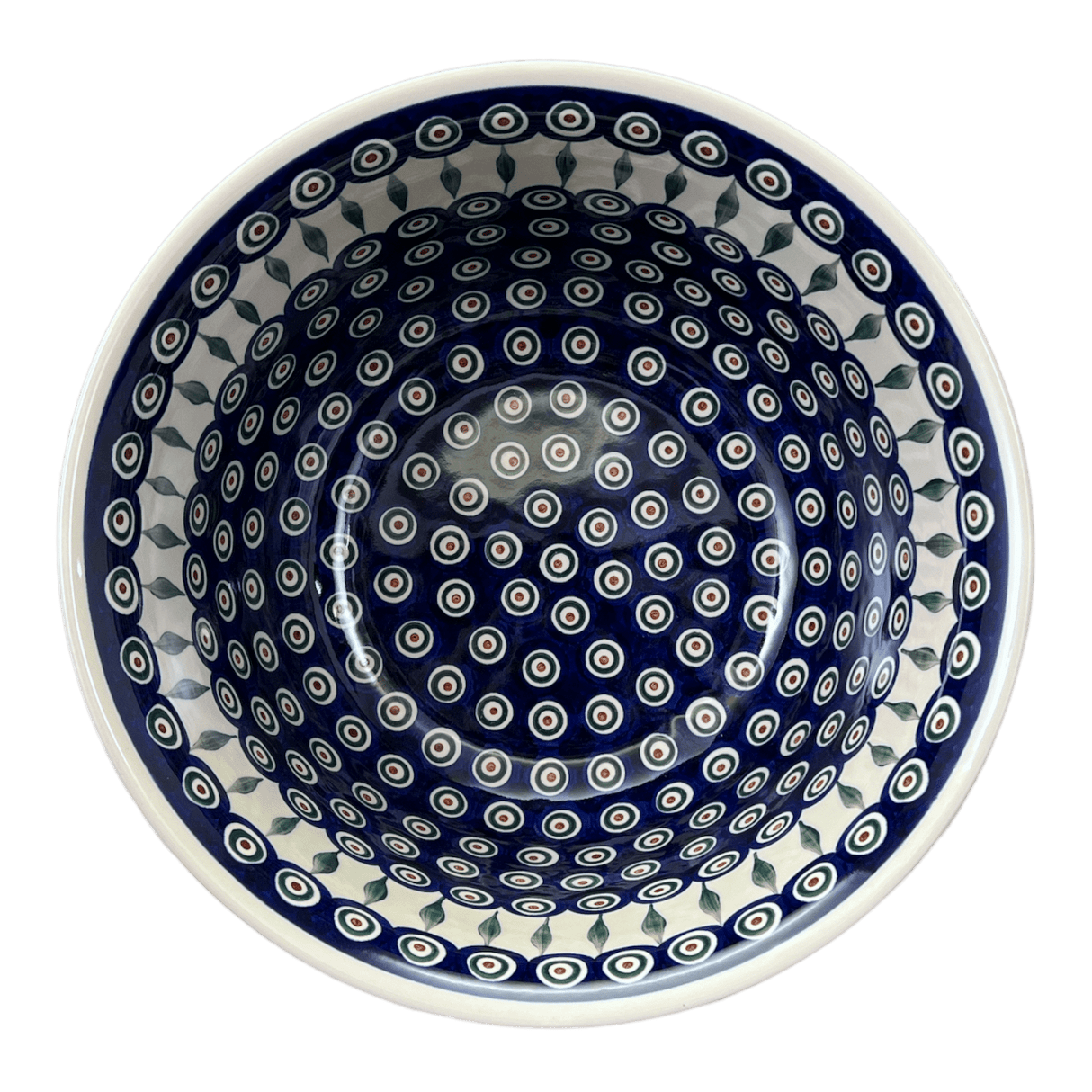 Bowl, Round, 12.5" in "Peacock" by Ceramika Artystyczna | A213-54