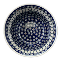 A picture of a Polish Pottery CA 12.5" Bowl (Peacock) | A213-54 as shown at PolishPotteryOutlet.com/products/12-5-bowl-peacock-a213-54