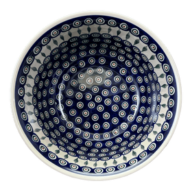 Polish Pottery C.A. 12.5" Bowl (Peacock) | A213-54 Additional Image at PolishPotteryOutlet.com
