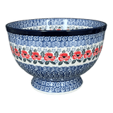 Bowl, Round, Deep, Pedestal, 10" in "Rosie's Garden" by Ceramika Artystyczna | A215-1490X