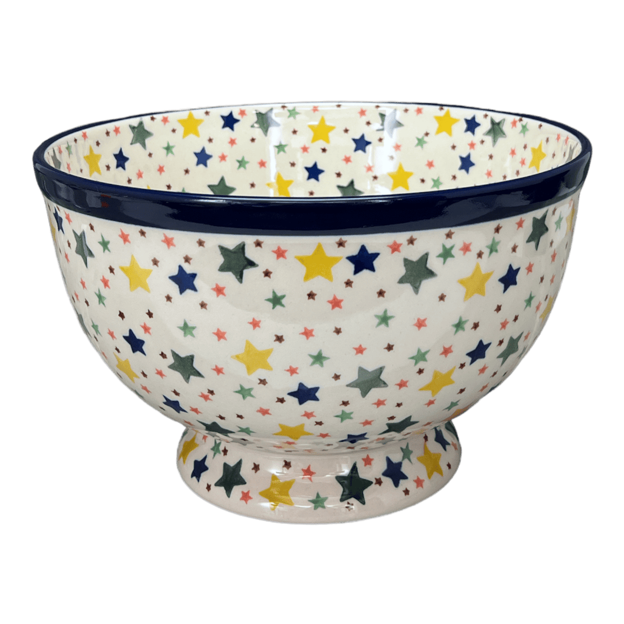 Bowl, Round, Deep, Pedestal, 10" in "Star Shower" by Ceramika Artystyczna | A215-359X