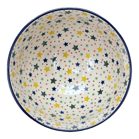 Polish Pottery CA Deep 10" Pedestal Bowl (Star Shower) | A215-359X Additional Image at PolishPotteryOutlet.com