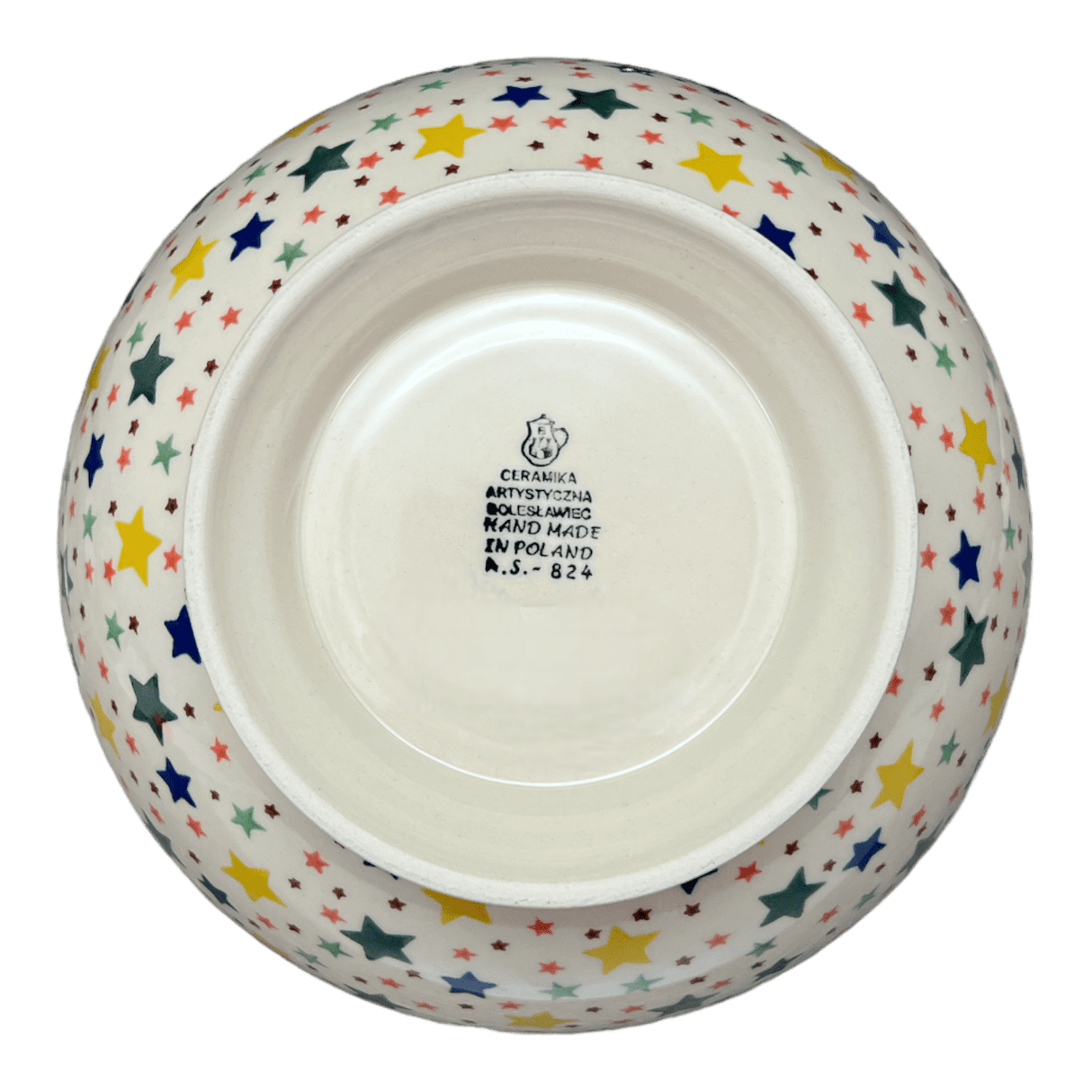 Bowl, Round, Deep, Pedestal, 10" in "Star Shower" by Ceramika Artystyczna | A215-359X