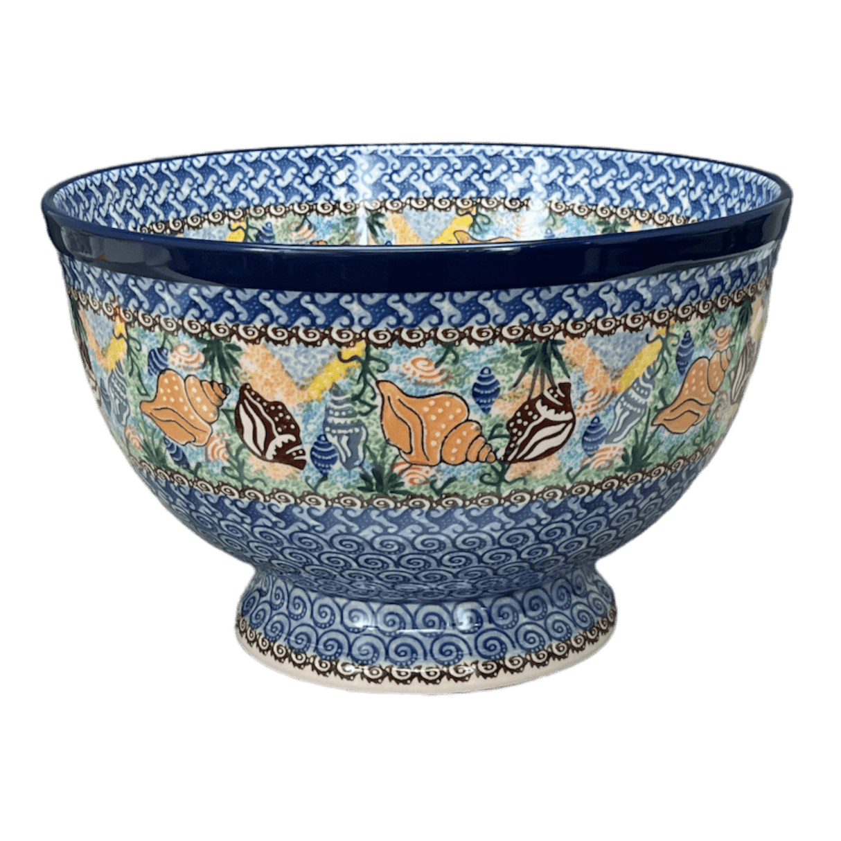 Bowl, Round, Deep, Pedestal, 10" in "Poseidon's Treasure" by Ceramika Artystyczna | A215-U1899