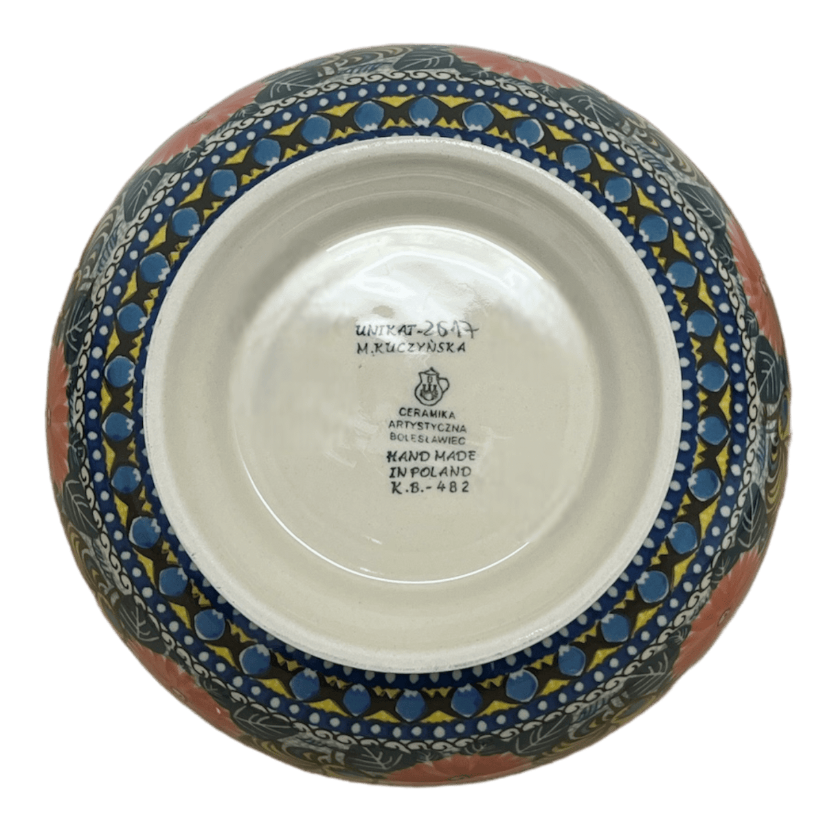 Bowl, Round, Deep, Pedestal, 10" in "Regal Roosters" by Ceramika Artystyczna | A215-U2617