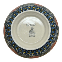 A picture of a Polish Pottery CA Deep 10" Pedestal Bowl (Regal Roosters) | A215-U2617 as shown at PolishPotteryOutlet.com/products/deep-10-pedestal-bowl-regal-roosters-a215-u2617