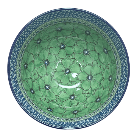 Bowl, Round, Deep, Pedestal, 10" in "Green Goddess" by Ceramika Artystyczna | A215-U408A