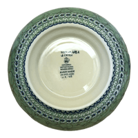 A picture of a Polish Pottery CA Deep 10" Pedestal Bowl (Green Goddess) | A215-U408A as shown at PolishPotteryOutlet.com/products/deep-10-pedestal-bowl-green-goddess-a215-u408a