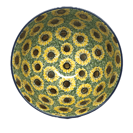 Bowl, Round, Deep, Pedestal, 10" in "Sunflower Field" by Ceramika Artystyczna | A215-U4737