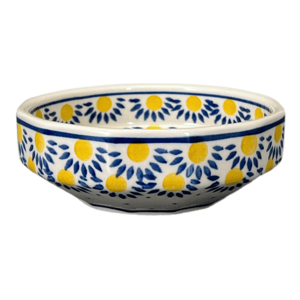 Bowl, Multiangular, 5" in "Sunny Circle" by Ceramika Artystyczna | A221-0215