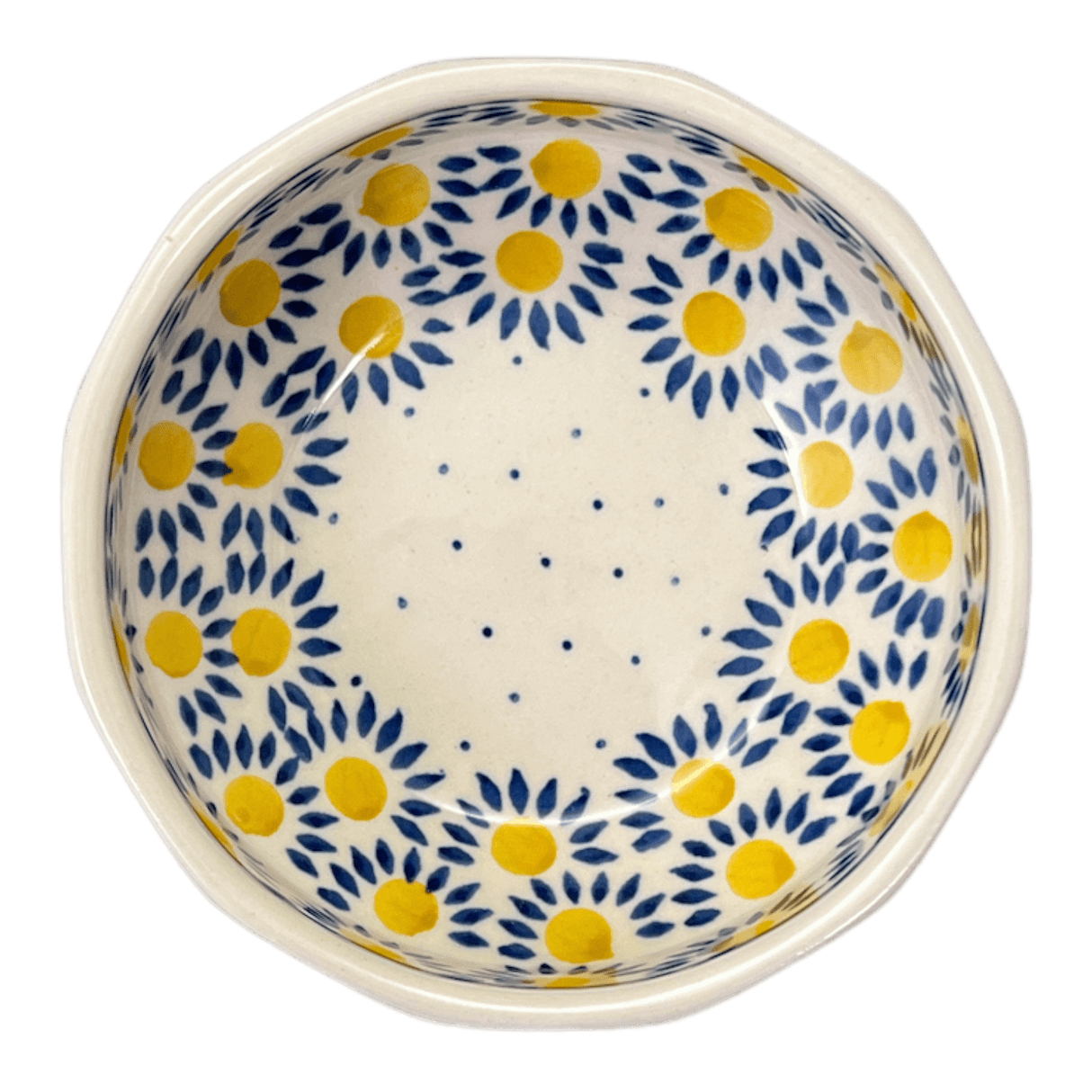 Bowl, Multiangular, 5" in "Sunny Circle" by Ceramika Artystyczna | A221-0215