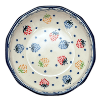 A picture of a Polish Pottery CA Multangular Bowl (Mixed Berries) | A221-1449X as shown at PolishPotteryOutlet.com/products/5-multiangular-bowl-mixed-berries-a221-1449x