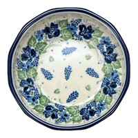 A picture of a Polish Pottery C.A. Multangular Bowl (Hyacinth in the Wind) | A221-2037X as shown at PolishPotteryOutlet.com/products/5-multiangular-bowl-hyacinth-in-the-wind-a221-2037x