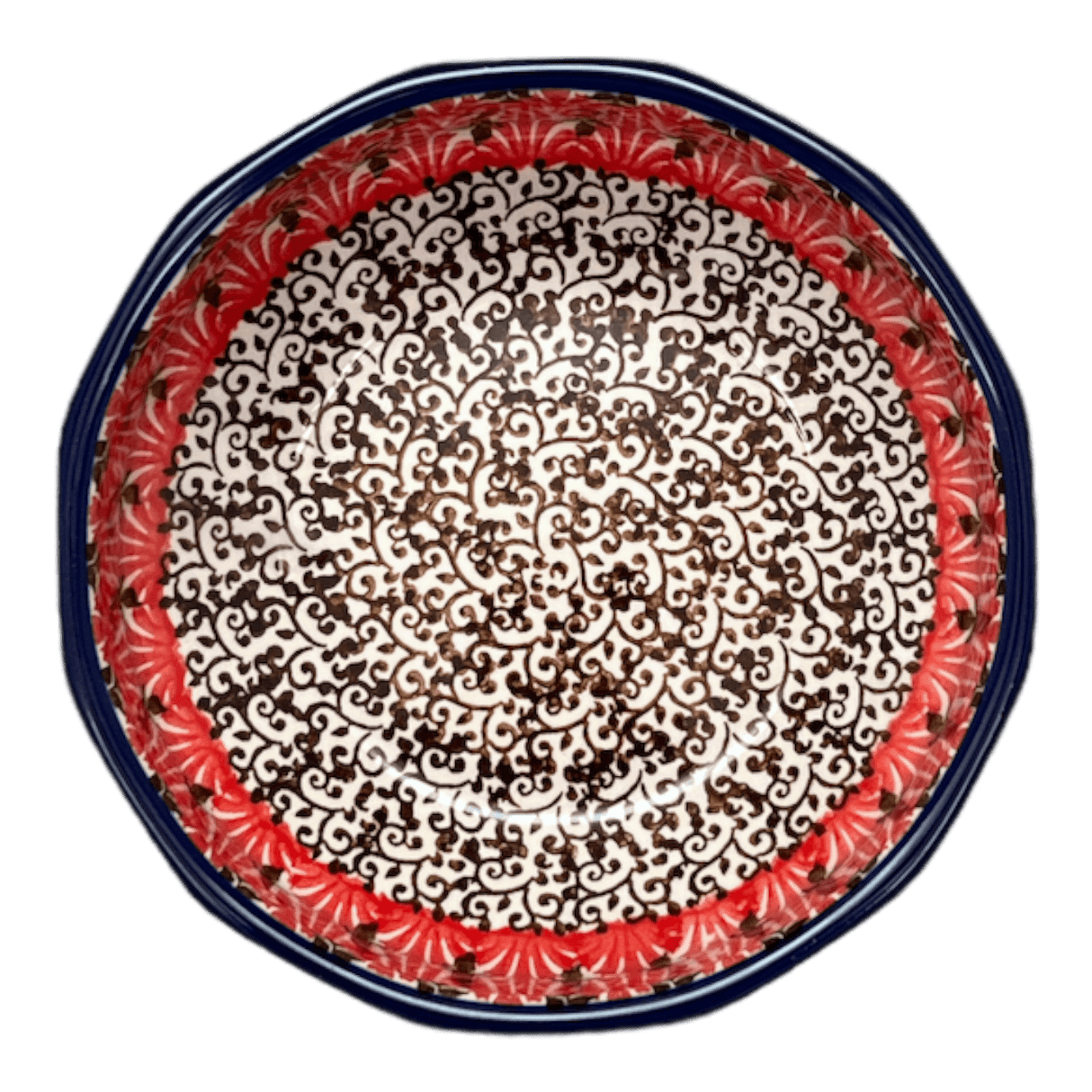 Bowl, Multiangular, 5" in "Coral Fans" by Ceramika Artystyczna | A221-2199X