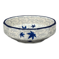 A picture of a Polish Pottery CA Multangular Bowl (Blue Sweetgum) | A221-2545X as shown at PolishPotteryOutlet.com/products/5-multiangular-bowl-blue-sweetgum-a221-2545x