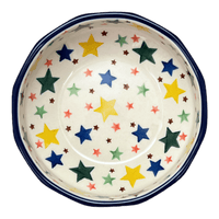 A picture of a Polish Pottery C.A. Multangular Bowl (Star Shower) | A221-359X as shown at PolishPotteryOutlet.com/products/5-multiangular-bowl-star-shower-a221-359x
