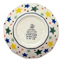 A picture of a Polish Pottery CA Multangular Bowl (Star Shower) | A221-359X as shown at PolishPotteryOutlet.com/products/5-multiangular-bowl-star-shower-a221-359x