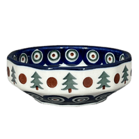 A picture of a Polish Pottery CA Multangular Bowl (Peacock Pine) | A221-366X as shown at PolishPotteryOutlet.com/products/c-a-multangular-bowl-peacock-pine-a221-366x