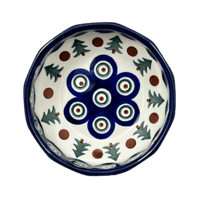 Polish Pottery CA Multangular Bowl (Peacock Pine) | A221-366X Additional Image at PolishPotteryOutlet.com