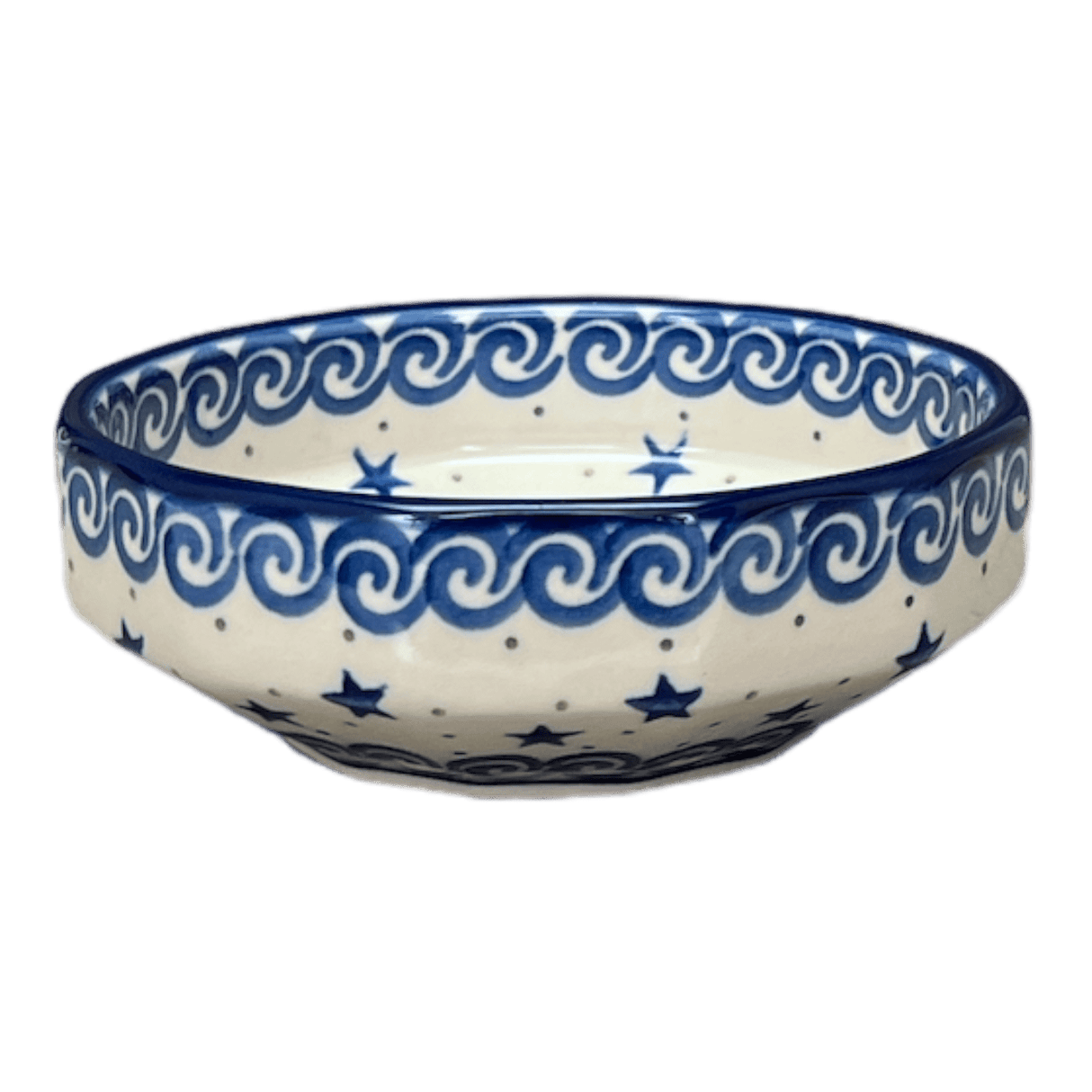 Bowl, Multiangular, 5" in "Starry Sea" by Ceramika Artystyczna | A221-454C