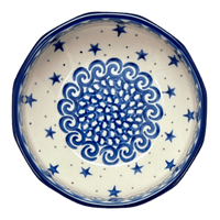 A picture of a Polish Pottery CA Multangular Bowl (Starry Sea) | A221-454C as shown at PolishPotteryOutlet.com/products/5-multiangular-bowl-starry-sea-a221-454c
