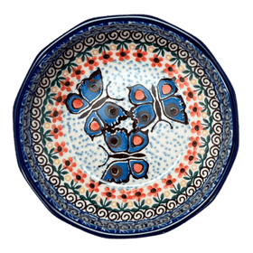 Polish Pottery C.A. Multangular Bowl (Butterfly Parade) | A221-U1493 Additional Image at PolishPotteryOutlet.com