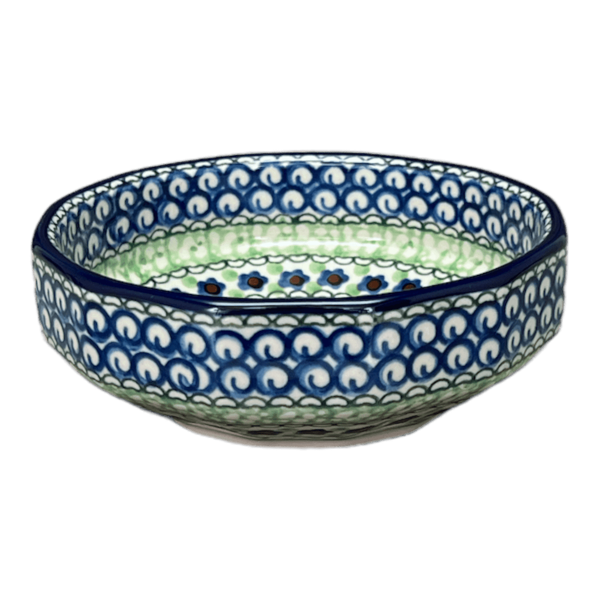 Bowl, Multiangular, 5" in "Green Goddess" by Ceramika Artystyczna | A221-U408A