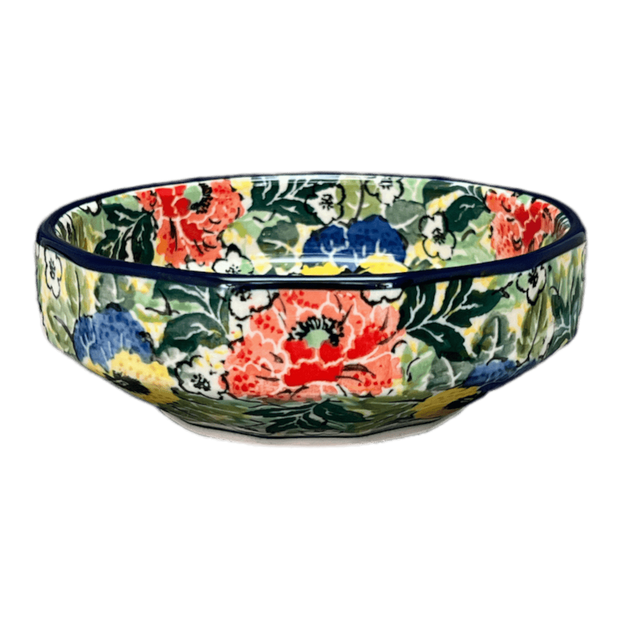 Bowl, Multiangular, 5" in "Tropical Love" by Ceramika Artystyczna | A221-U4705