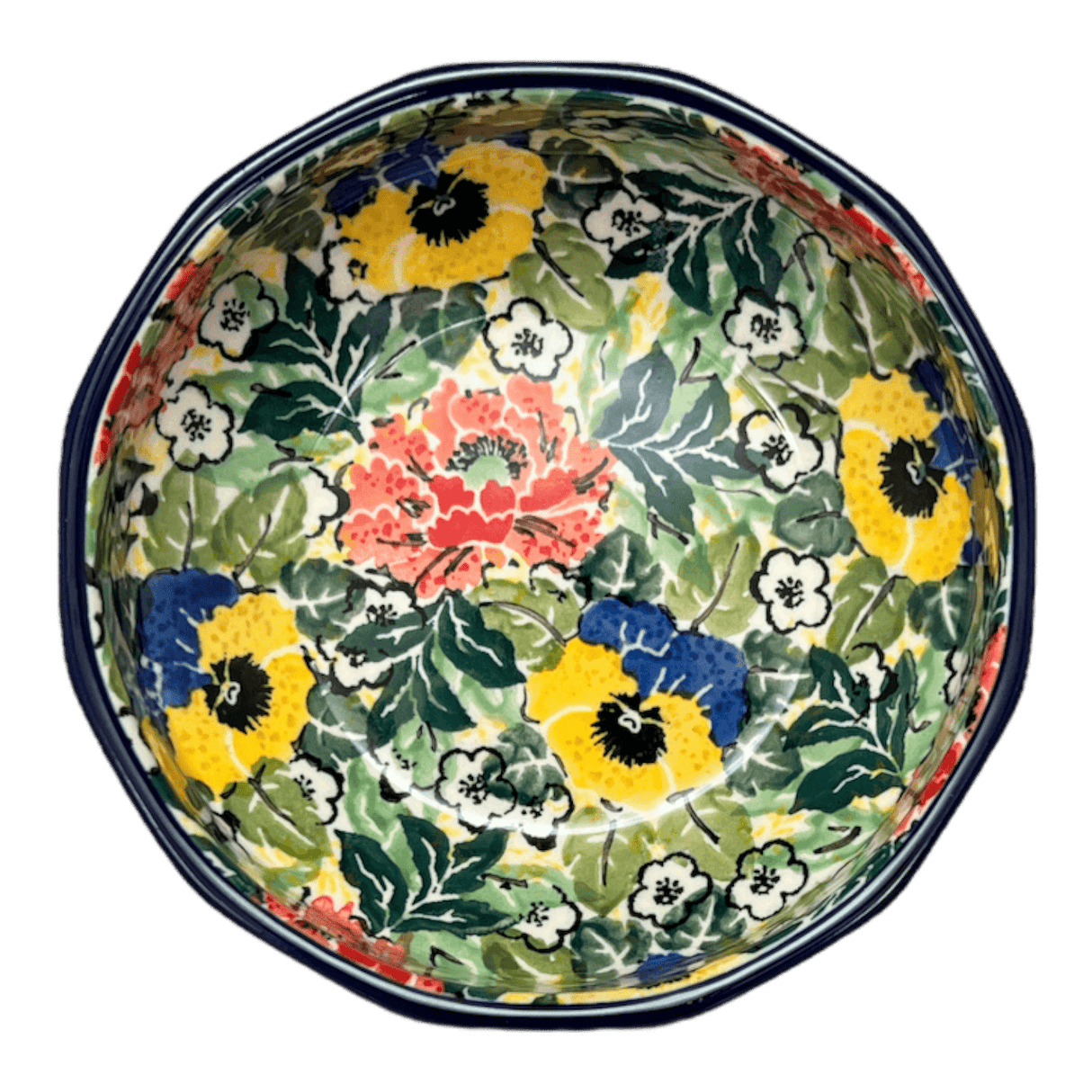 Bowl, Multiangular, 5" in "Tropical Love" by Ceramika Artystyczna | A221-U4705