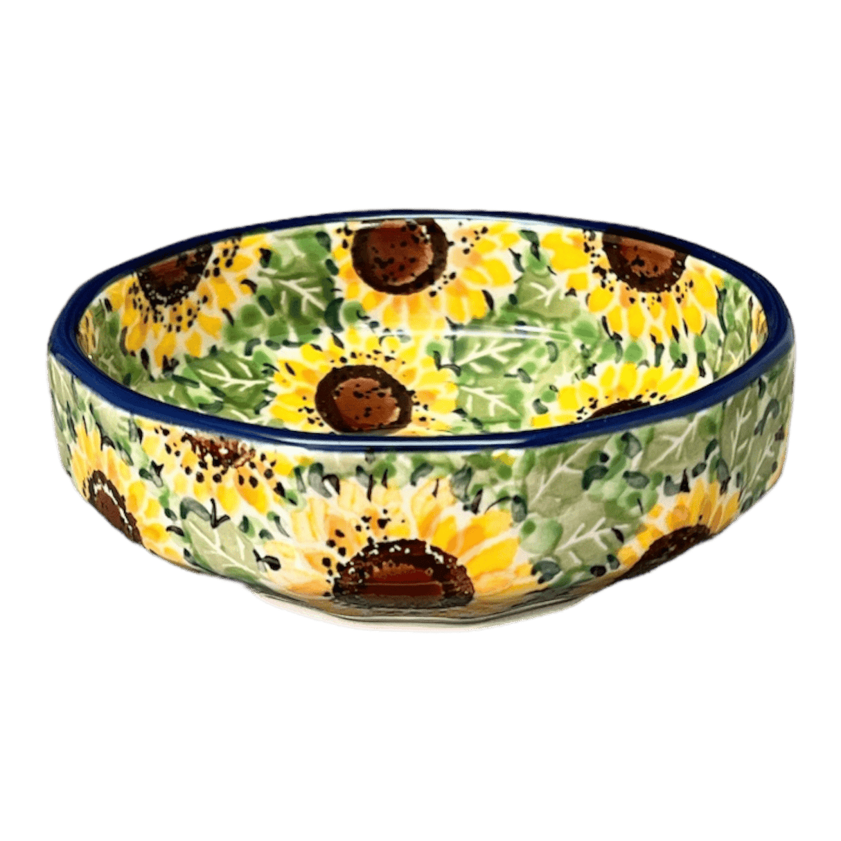 Bowl, Multiangular, 5" in "Sunflower Field" by Ceramika Artystyczna | A221-U4737