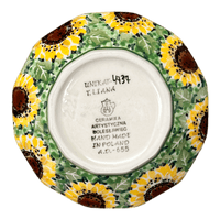 A picture of a Polish Pottery CA Multangular Bowl (Sunflower Fields) | A221-U4737 as shown at PolishPotteryOutlet.com/products/5-multiangular-bowl-sunflower-fields-a221-u4737