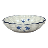 Polish Pottery CA 7.5" Blossom Bowl (Blue Sweetgum) | A249-2545X at PolishPotteryOutlet.com
