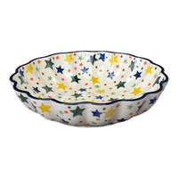 A picture of a Polish Pottery C.A. 7.5" Blossom Bowl (Star Shower) | A249-359X as shown at PolishPotteryOutlet.com/products/7-5-blossom-bowl-star-shower-a249-359x