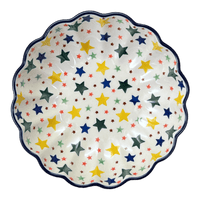 A picture of a Polish Pottery CA 7.5" Blossom Bowl (Star Shower) | A249-359X as shown at PolishPotteryOutlet.com/products/7-5-blossom-bowl-star-shower-a249-359x