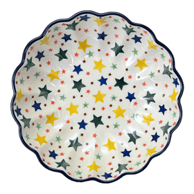Polish Pottery C.A. 7.5" Blossom Bowl (Star Shower) | A249-359X Additional Image at PolishPotteryOutlet.com