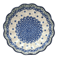 A picture of a Polish Pottery Bowl, Round, Blossom, 7.5" in "Starry Sea" by Ceramika Artystyczna | A249-454C as shown at PolishPotteryOutlet.com/products/7-5-blossom-bowl-starry-sea-a249-454c