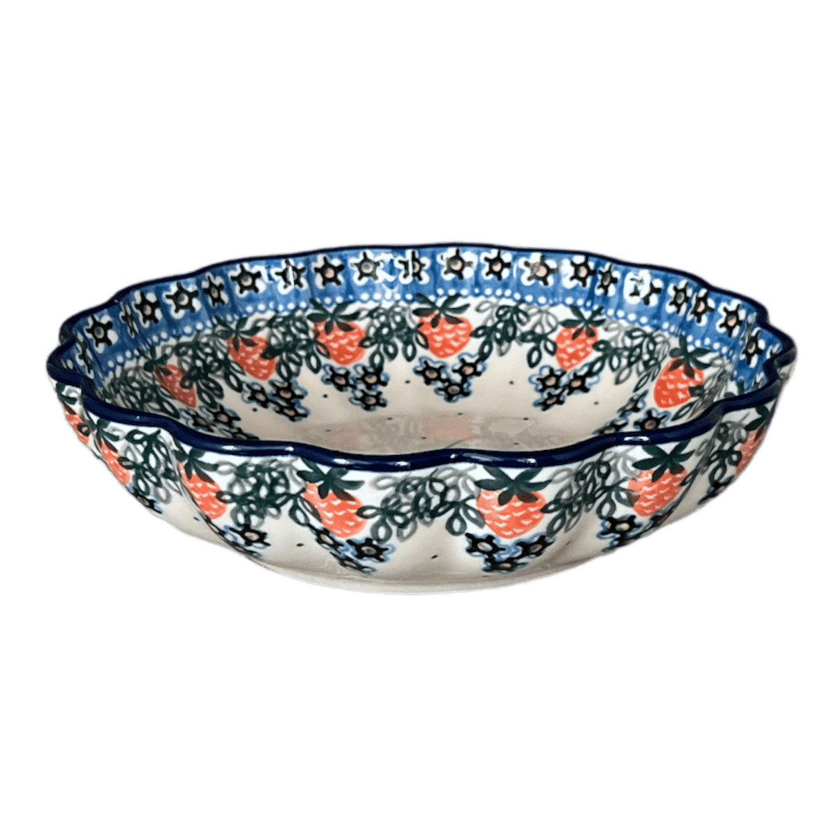 Bowl, Round, Blossom, 7.5" in "Strawberry Patch" by Ceramika Artystyczna | A249-721X