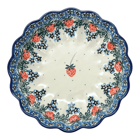 Polish Pottery CA 7.5" Blossom Bowl (Strawberry Patch) | A249-721X Additional Image at PolishPotteryOutlet.com