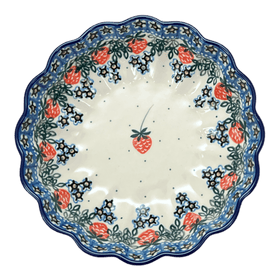 Polish Pottery Bowl, Round, Blossom, 7.5" in "Strawberry Patch" by Ceramika Artystyczna | A249-721X Additional Image at PolishPotteryOutlet.com