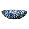 Polish Pottery CA 7.5" Blossom Bowl (Blue Dahlia) | A249-U1473 at PolishPotteryOutlet.com