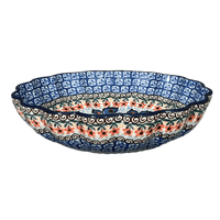 A picture of a Polish Pottery CA 7.5" Blossom Bowl (Butterfly Parade) | A249-U1493 as shown at PolishPotteryOutlet.com/products/c-a-7-5-blossom-bowl-butterfly-parade-a249-u1493